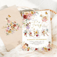 Colorida Fada de Flor Selvagem Princesa 4.o Aniver