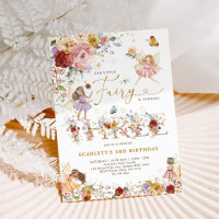 Colorida Fada de Flor Selvagem Princesa aniversári