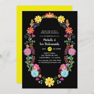 Convites Colorida Floral Fiesta Bridesmaids Luncheon