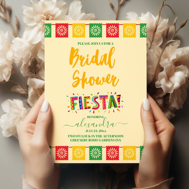 Convites Colorida Floral Mexicana Fiesta Chá de panela (Criador carregado)