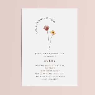 Convites Colorida Floresta Selvagem Segunda Festa de aniver