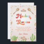 Convites Colorida Groovy Fiesta Kid Birthday Muchas Gracias<br><div class="desc">Agradeço aos seus amigos por este cartões de agradecimentos,  que apresenta uma tipografia colorida de groovy e texto editável. Adicione facilmente o texto desejado clicando na opção "personalizar este modelo".</div>