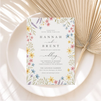 Convites Colorida Invitación a la Boda en el Jardín de Flor