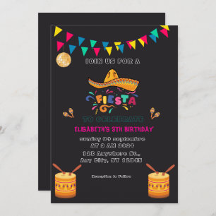Convites Colorida mexicana Fiesta Birthday