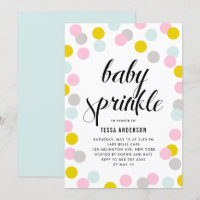 Colorida Pastel Confetti Dots Frame Baby Sprinkle