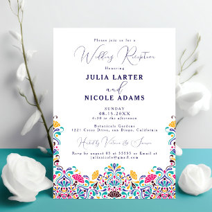 Convites Colorida Recepção de Casamento Fiesta Mexicana Arc