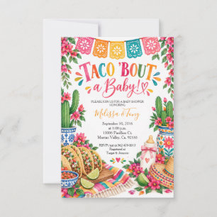 Convites Colorido Churrasco Mexicano sobre o BABY Shower do