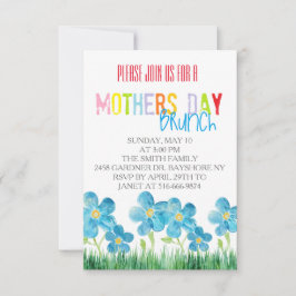 Convites colorido para o brunch do dia de as mães
