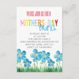 Convites colorido para o brunch do dia de as mães