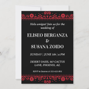 convites coloridos para casamento méxico mexicano