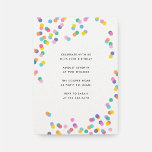 Convites Colorir Partido do Aniversário de criança Confetti<br><div class="desc">Celebre seu dia especial em estilo com este incrível convite do Confetti. O centro do convite apresenta texto personalizado que pode ser adaptado aos detalhes específicos do evento, fazer-o como uma representação única e especial do grande dia do seu filho. Ao redor do texto está uma explosão colorida de confetti,...</div>