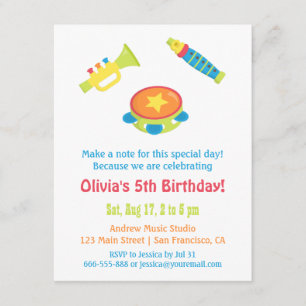 Convites Colorir Partido do Aniversário de criança de Instr