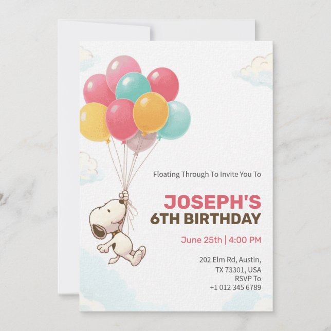 Convites Colourful Festive theme birthday invitation card  (Frente)