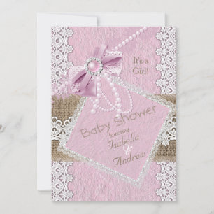 Convites Coluna de Arco Rosa Russo Chá de fraldas 2