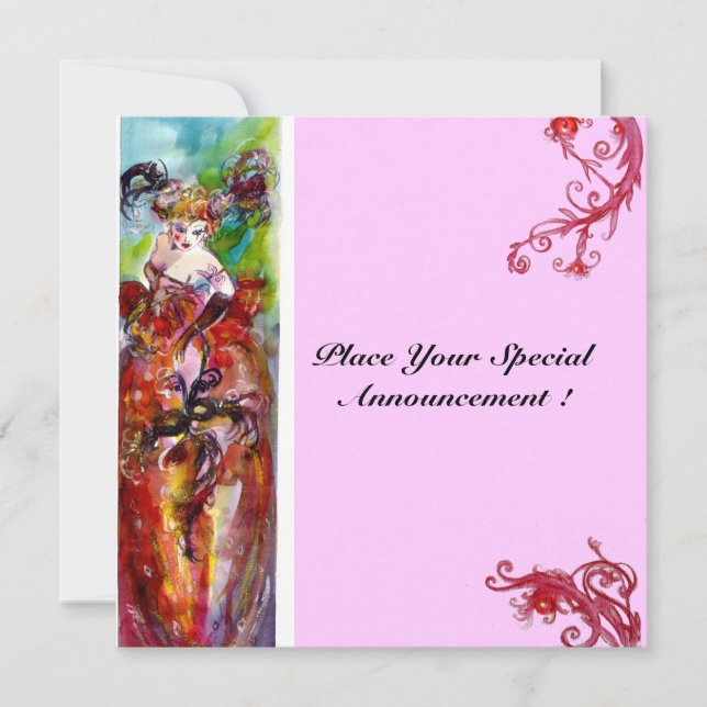 Convites COLUNA, Doce Sessenta Mascarada (Frente)