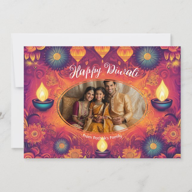 Convites Com a fotografia e o texto personalizado Lotus Lig (Frente)