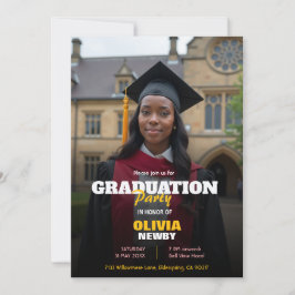 Convites 🎓Com código QR Festa de Formatura Moderna