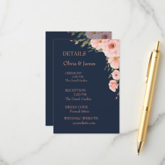 Convites com DETALHES de Casamento em Azul Marinho