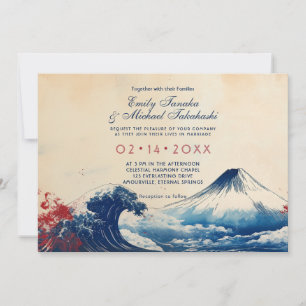 Convites Com foto Japonesa Harmonia com Fuji