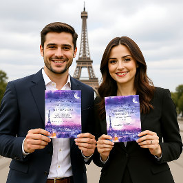 Convites Com o TEXT atrás Amour Éternel à la Parisienne