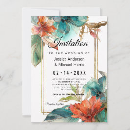 Convites Com texto na parte de trás do paraíso Serenade Hib