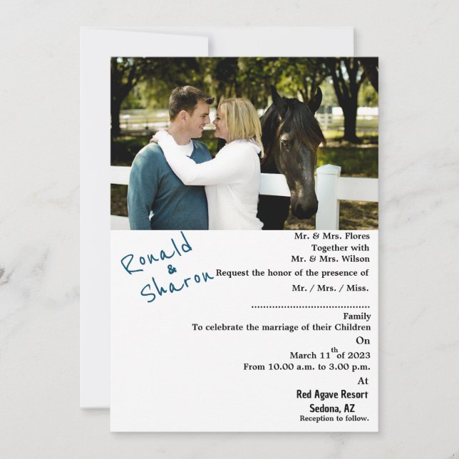 Convites Com uma foto (Frente)