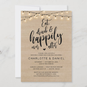 Convites Coma, Beba e Feliz Depois, Janto de Casamento