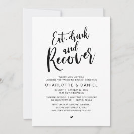 Convites Coma, beba e recupere, a manhã após o Brunch