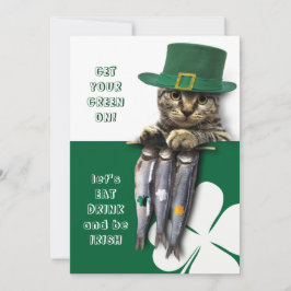 Convites Coma, beba e seja Rua irlandesa.