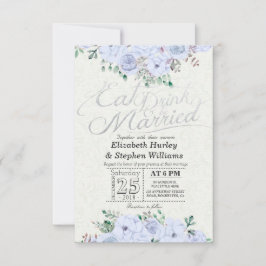 Convites COMA Beba Seja Casada Casamento Floral Escrita Pra