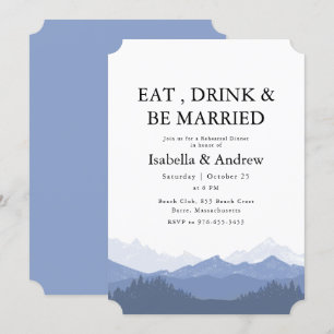 Convites Coma Bebida e Jante De Ensaio De Montanha