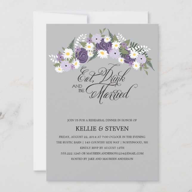 Convites Coma Bebida e se case com a terra plural (Frente)