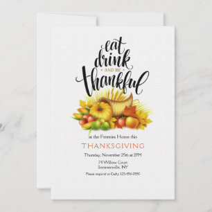 Convites Coma Bebida e seja agradecido