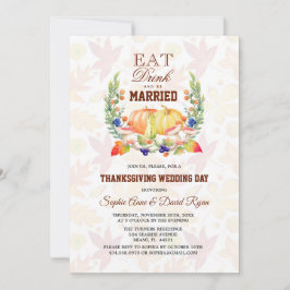 Convites Coma Bebida e seja casado com o casamento de Ação 