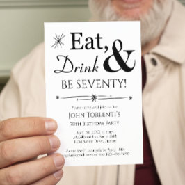 Convites Coma Bebida Faz Setenta Anos Na 70