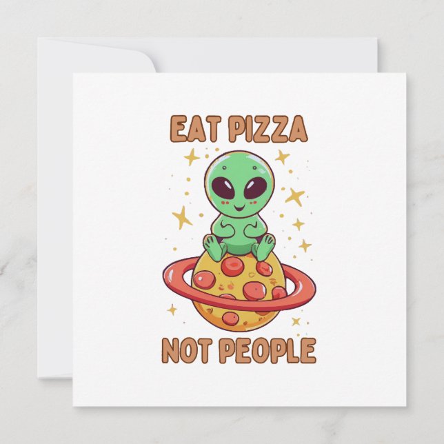 Convites Coma pizza não pessoas (Verso)