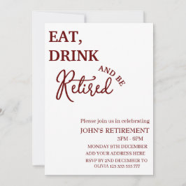 Convites Coma Rústica, Beba E Esteja Aposentado De Forma En