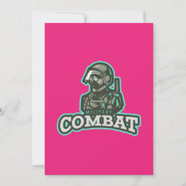 Convites Combat Esports Emblem | Digital Warrior Logo