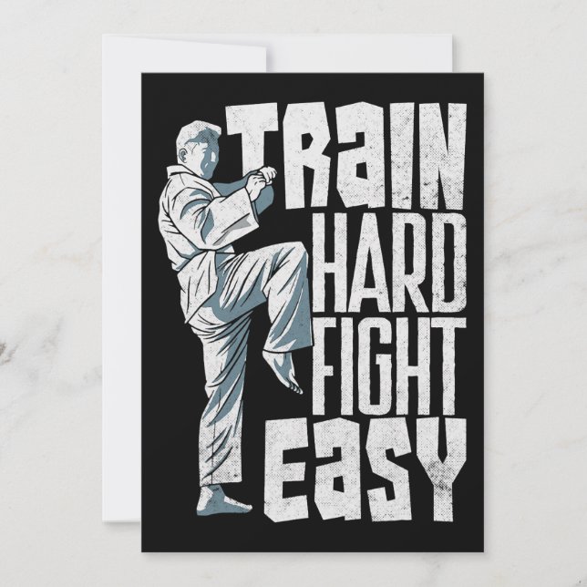 Convites Combater o Duro Easy Aikido Karate Jiu Jitsu (Frente)
