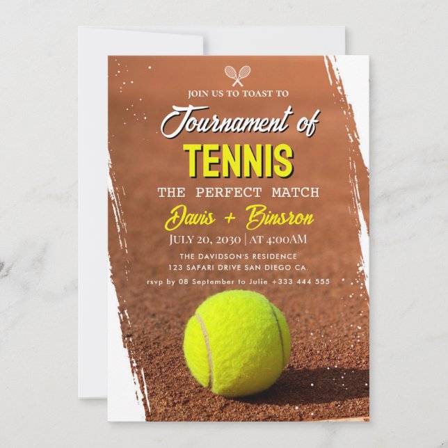 Convites Combinação Perfeita | Tennis Country Club (Frente)