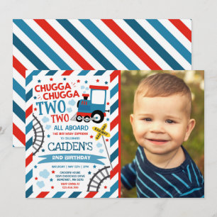 Convites Comboio Aniversário Convidar Chugga Chugga Dois Co