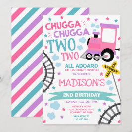 Convites Comboio Aniversário Convidar Chugga Chugga Dois Co