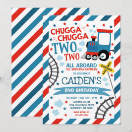 Convites Comboio Aniversário Convidar Chugga Chugga Dois Co