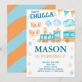 Convites Comboio Aniversário Convidar Chugga Chugga Dois Do