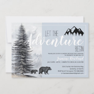 Convites Começa Aventura Aniversário De Aniversário De C