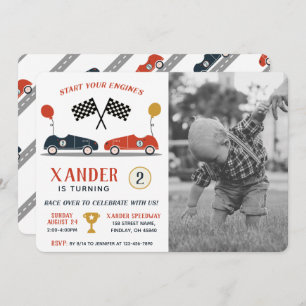 Convites Comece Seu Carro De Corrida De Motores Aniversário