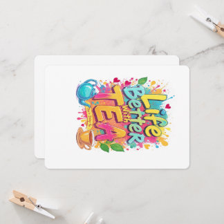 Convites Comece seu dia com positividade! ☕ Este vibrante