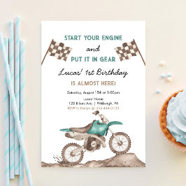 Convites Comece Seu Motor Dirt Bike Motocross Menino Aniver