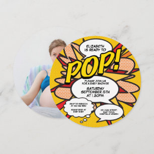 Convites Comédia retrô-retrô pronto para o Chá de frald