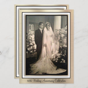 Convites Comemoração do 60º aniversário do Elegant